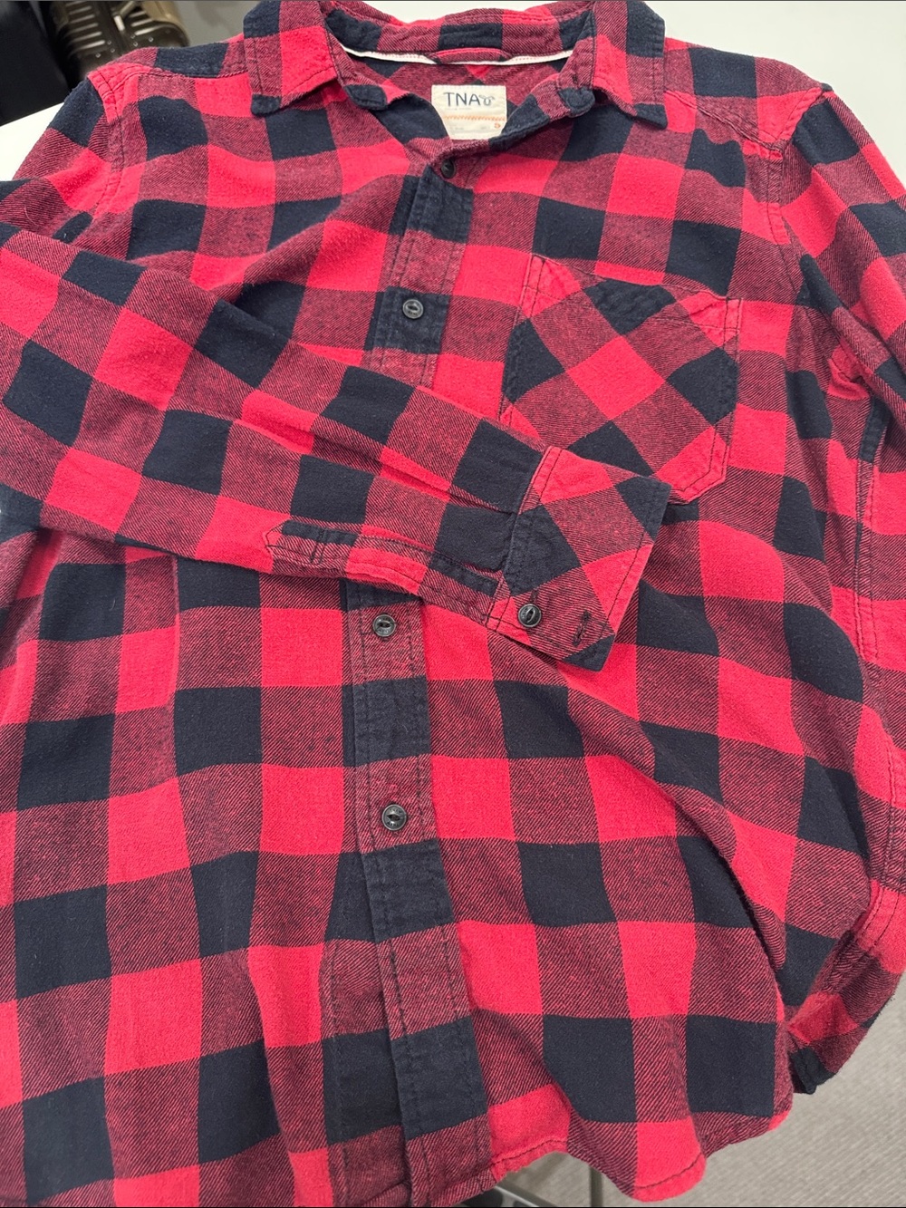 TNA Aritzia oversized flannel shirt